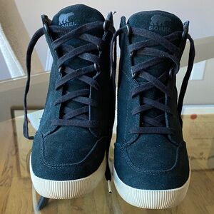 Sorel Black Suede High-Top Sneakers